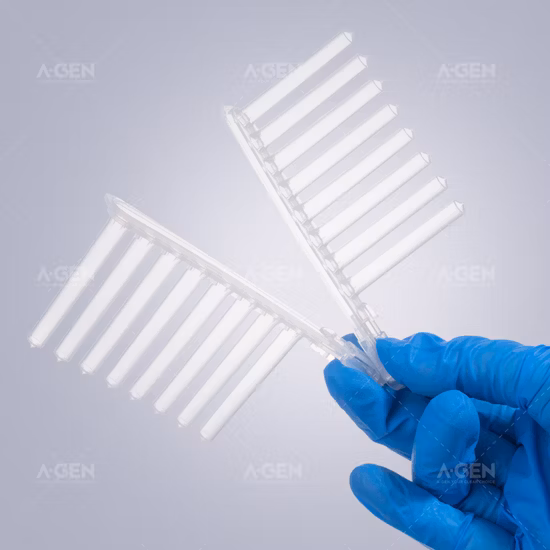 Lab Consumables, PP/Polypropylene, Magnetic 8-Strip Tip Comb for Deep Well Plate for Nucleic Acid Extraction V-Bottom Safe Lock Design, Matched with Bioer